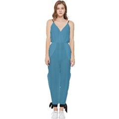 Blue Moon - Sleeveless Tie Ankle Jumpsuit by FashionLane