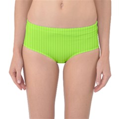 Chartreuse Green - Mid-waist Bikini Bottoms