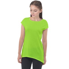 Chartreuse Green - Cap Sleeve High Low Top