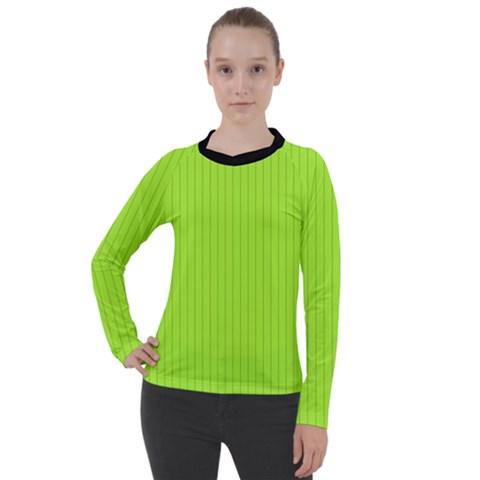 Chartreuse Green - Women s Pique Long Sleeve Tee by FashionLane