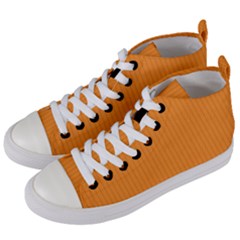 Deep Saffron - Women s Mid-top Canvas Sneakers by FashionLane