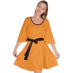 Deep Saffron - Velour Kimono Dress by FashionLane