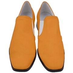 Deep Saffron - Women Slip On Heel Loafers by FashionLane