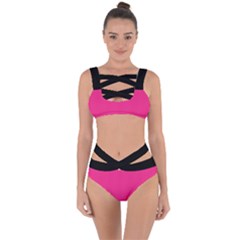 Deep Hot Pink - Bandaged Up Bikini Set  by FashionLane