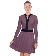 Dull Purple - Long Sleeve Panel Dress by FashionLane