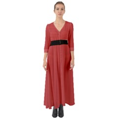 English Vermillion - Button Up Boho Maxi Dress by FashionLane