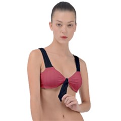 English Vermillion - Front Tie Bikini Top by FashionLane