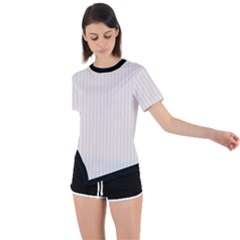 Gardenia - Asymmetrical Short Sleeve Sports Tee by FashionLane