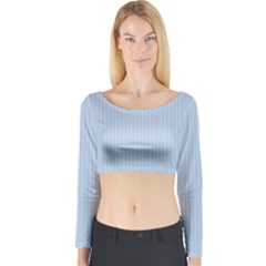 Beau Blue - Long Sleeve Crop Top by FashionLane