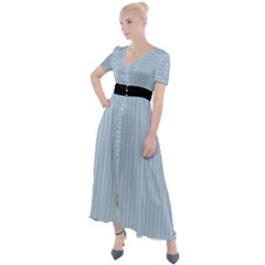 Beau Blue - Button Up Short Sleeve Maxi Dress by FashionLane