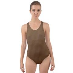 Coyote Brown - Cut-out Back One Piece Swimsuit by FashionLane