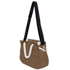 Coyote Brown - Rope Handles Shoulder Strap Bag by FashionLane