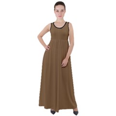 Coyote Brown - Empire Waist Velour Maxi Dress by FashionLane