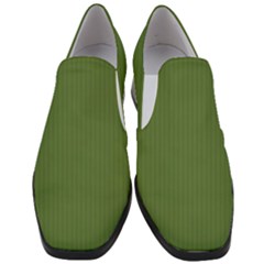 Crocodile Green - Women Slip On Heel Loafers by FashionLane