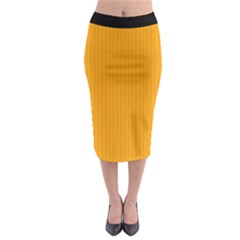 Fire Orange - Midi Pencil Skirt