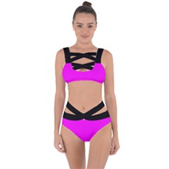 Fuchsia Pink - Bandaged Up Bikini Set 