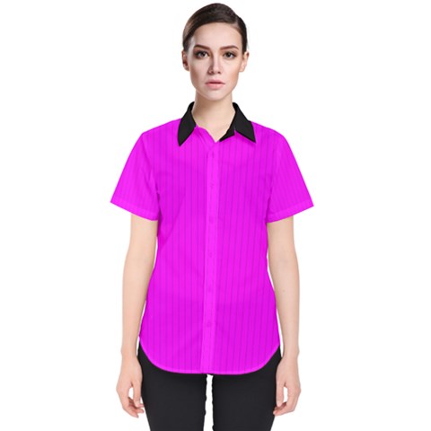 Fuchsia Pink - Women s Short Sleeve Shirt by FashionLane