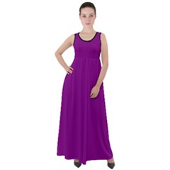 Lollipop Purple - Empire Waist Velour Maxi Dress by FashionLane