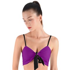 Lollipop Purple - Woven Tie Front Bralet by FashionLane