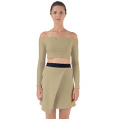 Rich Gold - Off Shoulder Top With Skirt Set by FashionLane