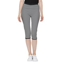 Just Grey - Inside Out Lightweight Velour Capri Leggings  by FashionLane