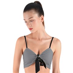 Just Grey - Woven Tie Front Bralet by FashionLane