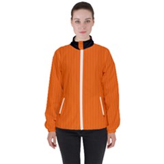 Just Orange - Women s High Neck Windbreaker by FashionLane