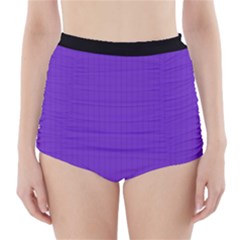 Just Purple - High-waisted Bikini Bottoms by FashionLane