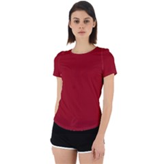 Just Red - Back Cut Out Sport Tee by FashionLane
