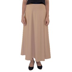 Pale Brown - Flared Maxi Skirt by FashionLane