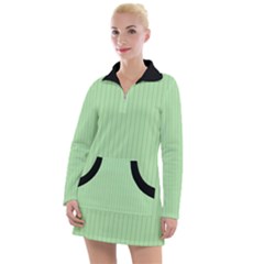 Pale Green - Women s Long Sleeve Casual Dress by FashionLane