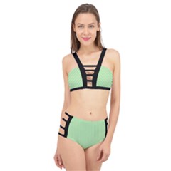 Pale Green - Cage Up Bikini Set