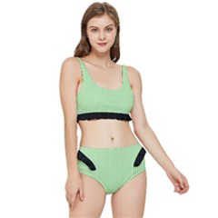 Pale Green - Frilly Bikini Set by FashionLane