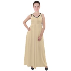 Pale Orange - Empire Waist Velour Maxi Dress by FashionLane