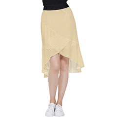 Pale Orange - Frill Hi Low Chiffon Skirt by FashionLane