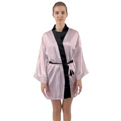 Pale Pink - Long Sleeve Satin Kimono by FashionLane