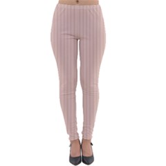 Pale Red - Lightweight Velour Leggings by FashionLane