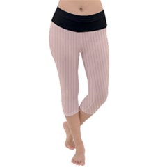 Pale Red - Lightweight Velour Capri Yoga Leggings by FashionLane