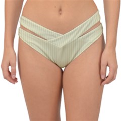 Pale Yellow - Double Strap Halter Bikini Bottom by FashionLane
