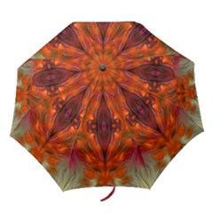 Landscape In A Colorful Structural Habitat Ornate Folding Umbrellas by pepitasart