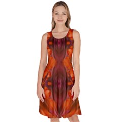 Landscape In A Colorful Structural Habitat Ornate Knee Length Skater Dress With Pockets by pepitasart