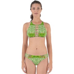 Landscape In A Green Structural Habitat Ornate Perfectly Cut Out Bikini Set by pepitasart