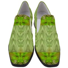 Landscape In A Green Structural Habitat Ornate Women Slip On Heel Loafers by pepitasart