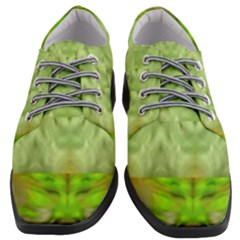 Landscape In A Green Structural Habitat Ornate Women Heeled Oxford Shoes by pepitasart