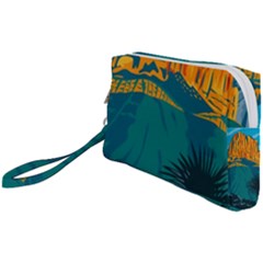 Guadalupe Mountains National Park With El Capitan Peak Texas United States Wpa Poster Art Color Wristlet Pouch Bag (small)