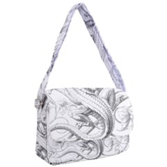 Dragon Lizard Vector Monster Courier Bag by HermanTelo