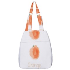 Orange Fruit Watercolor Painted Center Zip Backpack