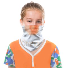 Orange Fruit Watercolor Painted Face Covering Bandana (kids) by Mariart