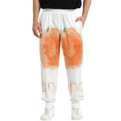 Orange Fruit Watercolor Painted Men s Elastic Waist Pants