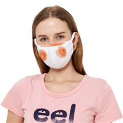 Orange Fruit Watercolor Painted Crease Cloth Face Mask (adult)